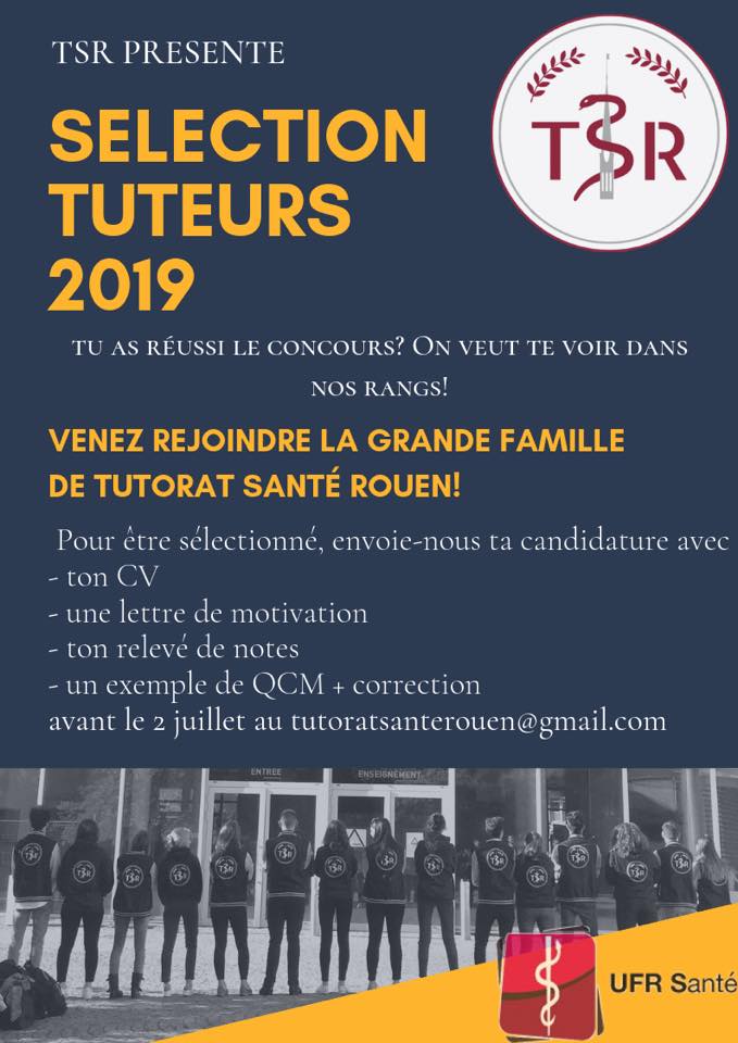 Le TSR recrute ! - Tutorat Santé Rouen